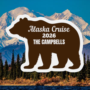 Personalized Alaska Bear Cruise Door Magnet Cruise Door Magnets Cruise Into