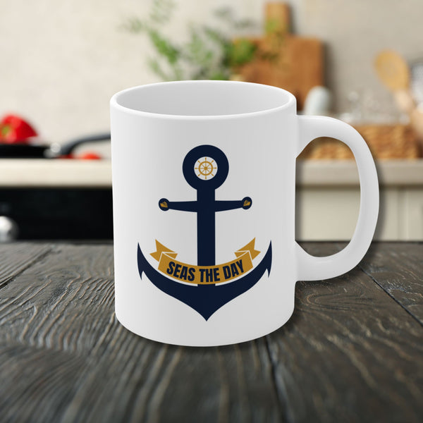 Seas the Day Anchor Mug Mug Cruise Into