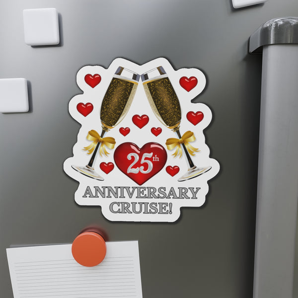 25th Anniversary Cruise Door Magnet Cruise Door Magnets 6" × 6"  