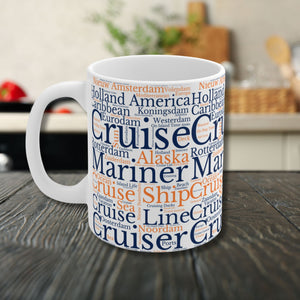 Holland America Cruise Words Mug Mug   