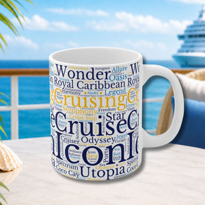 RCL Cruise Themed Words Mug