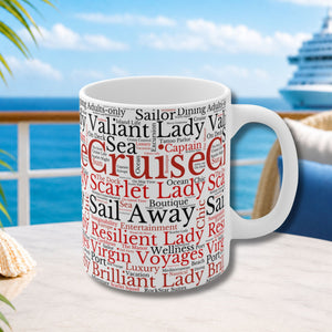 Virgin Voyages Cruise Words Coffee Mug Cruise Into
