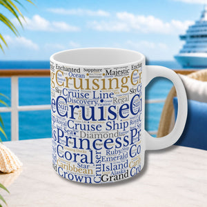 Princess Cruise Words Coffee Mug