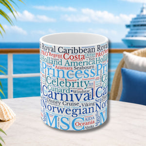 Cruise Ship Words Coffee Mug
