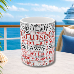Virgin Voyages Cruise Words Coffee Mug Cruise Into