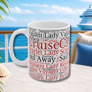 Virgin Voyages Cruise Words Coffee Mug Cruise Into