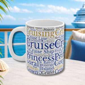 Princess Cruise Words Coffee Mug