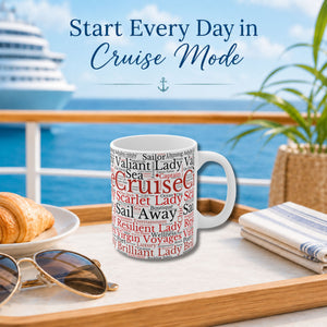Virgin Voyages Cruise Words Coffee Mug Cruise Into