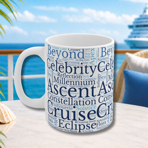 Celebrity Cruise Words Coffee Mug Mug