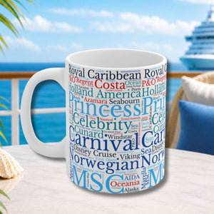 Cruise Ship Words Coffee Mug