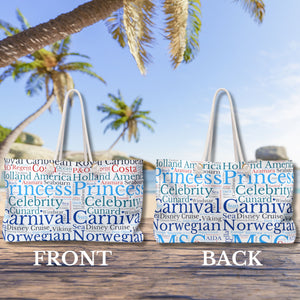 Cruise Words Oversized Tote Bag Bags Cruise Into