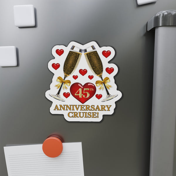 45th Anniversary Cruise Door Magnet Cruise Door Magnets 5" x 5"  