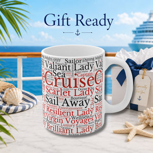 Virgin Voyages Cruise Words Coffee Mug Cruise Into