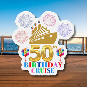 50th Birthday Cruise Door Magnet Cruise Door Magnets   