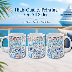 Cruise Ship Words Coffee Mug