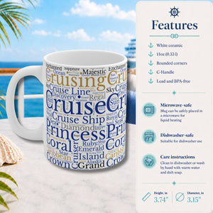 Princess Cruise Words Coffee Mug