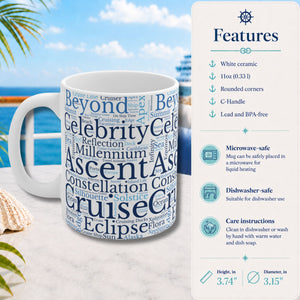 Celebrity Cruise Words Coffee Mug Mug