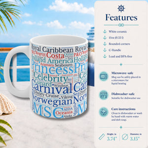 Cruise Ship Words Coffee Mug