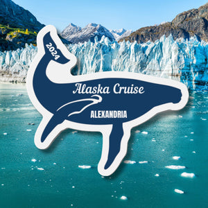 Personalized Humpback Whale Alaska Cruise Door Magnet Cruise Door Magnets   