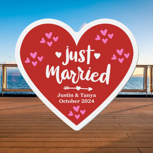 Personalized Just Married Cruise Door Magnet Cruise Door Magnets   