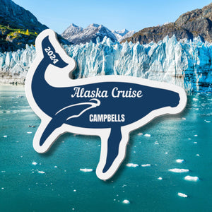 Personalized Humpback Whale Alaska Cruise Door Magnet Cruise Door Magnets   