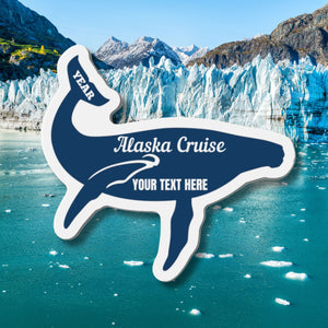 Personalized Humpback Whale Alaska Cruise Door Magnet Cruise Door Magnets Cruise Into