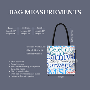 Cruise Words Tote Bag Bags Cruise Into