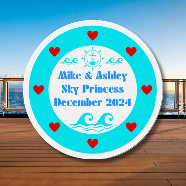 Personalized Couples Porthole Cruise Door Magnet Cruise Door Magnets   