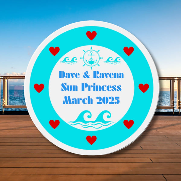 Personalized Couples Porthole Cruise Door Magnet Cruise Door Magnets   