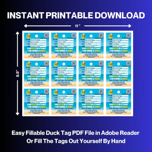 Cruising Duck Tags Printable Digital Download Digital Download Cruise Into