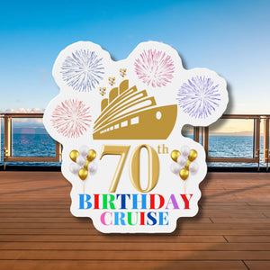 70th Birthday Cruise Door Magnet Cruise Door Magnets   