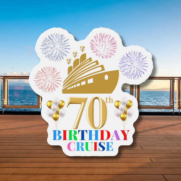 70th Birthday Cruise Door Magnet Cruise Door Magnets Cruise Into