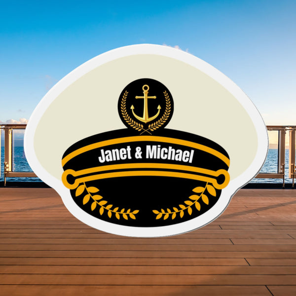 Personalized Captain Hat Cruise Door Magnet Cruise Door Magnets   