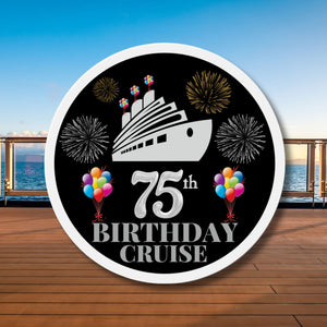 75th Birthday Cruise Door Magnet Cruise Door Magnets   
