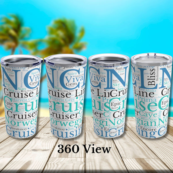 Norwegian Cruise Words Tumbler 20oz Tumbler   