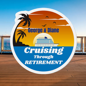 Personalized Cruising Through Retirement Cruise Door Magnet Cruise Door Magnets Cruise Into