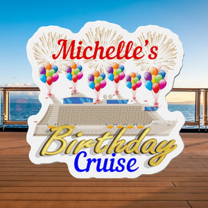 Personalized Birthday Cruise Magnet Cruise Door Magnets Cruise Into