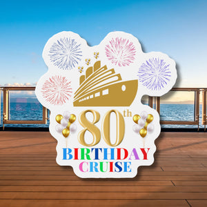 80th Birthday Cruise Door Magnet Cruise Door Magnets   