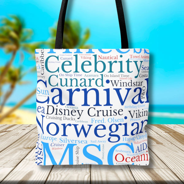 Cruise Words Tote Bag Bags 18" × 18''  