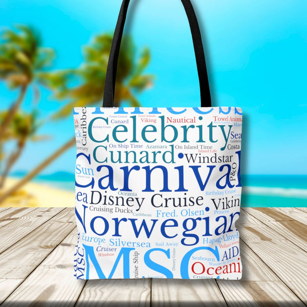 Cruise Words Tote Bag Bags 16" × 16''  
