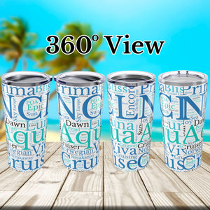 Norwegian Cruise Words Tumbler 20 oz Tumbler Cruise Into