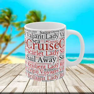 Virgin Voyages Cruise Words Coffee Mug Mug Cruise Into