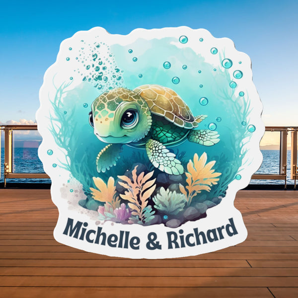 Personalized Sea Turtle Cruise Door Magnet Cruise Door Magnets