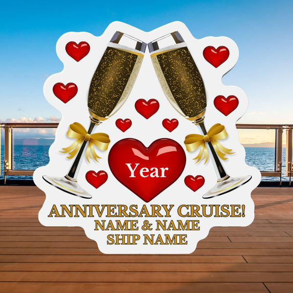 Personalized Anniversary Cruise Door Magnet Cruise Door Magnets