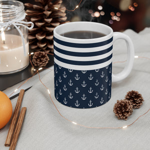 Anchor Nautical Stripes Cruise Coffee Mug Mug Cruise Into