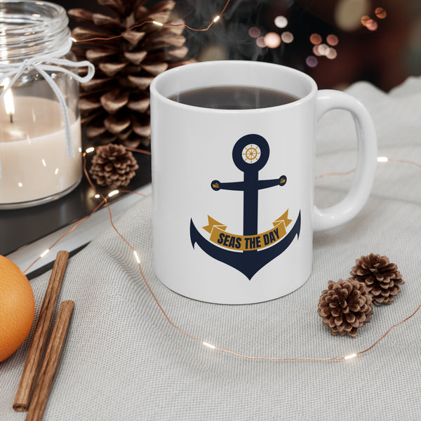 Seas the Day Anchor Mug Mug Cruise Into