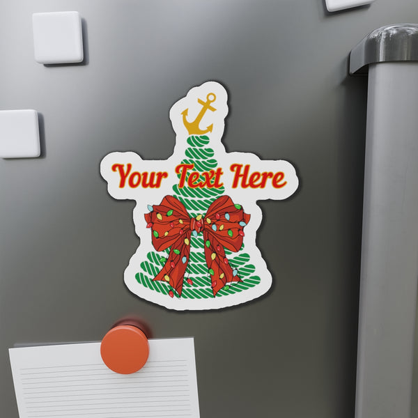 Personalized Anchor Christmas Tree Cruise Door Magnet Cruise Door Magnets 6" × 6"  