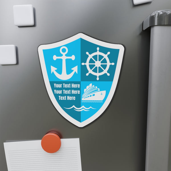 Personalized Captain's Crest Cruise Door Magnet Cruise Door Magnets Cruise Into