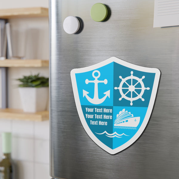 Personalized Captain's Crest Cruise Door Magnet Cruise Door Magnets Cruise Into