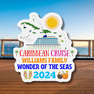 Custom Caribbean Cruise Door Magnet Cruise Door Magnets   